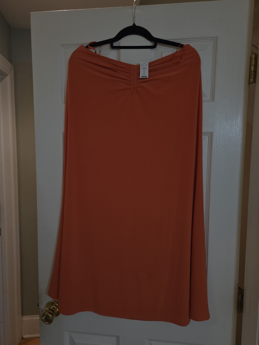 Women's Orange A-Line Skirt Or Strapless Dress